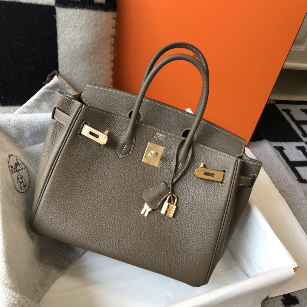 GLAMI Birkin Etoupe Gold Hardware Bag For Women, Handbags, Shoulder Bags 30cm/12in