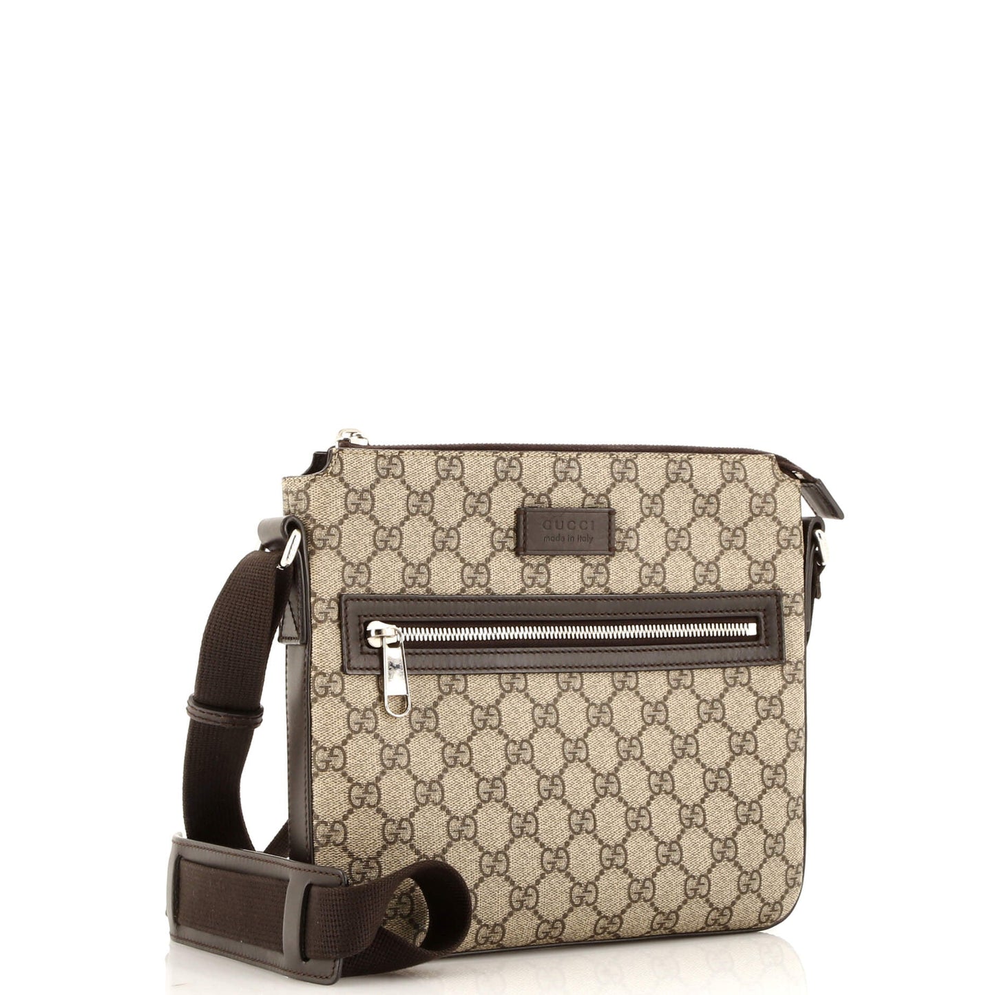 Front Zip Messenger GG Coated Canvas Medium