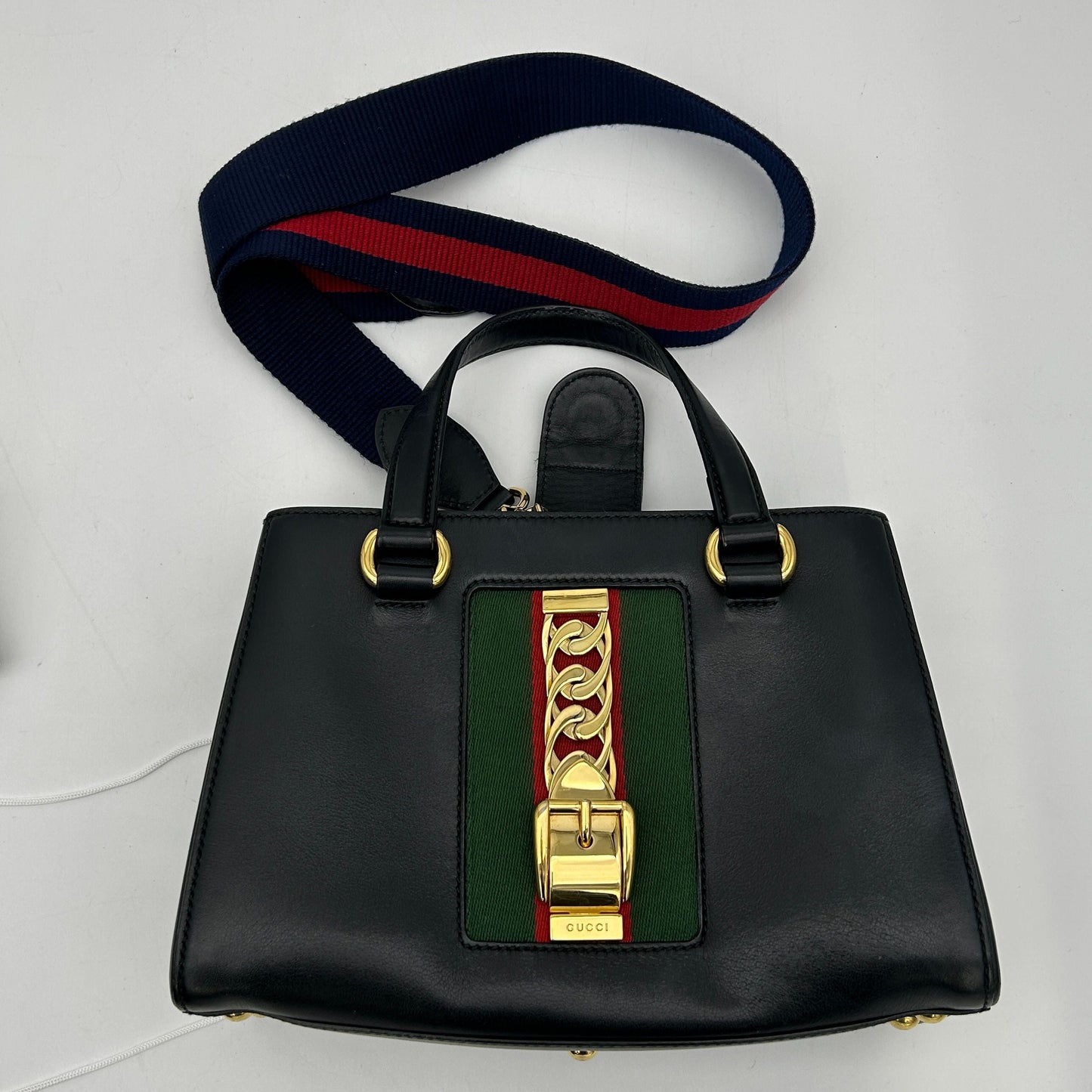 GLM-- Sylvie Handbag  Leather Black Plain for Women LA25981