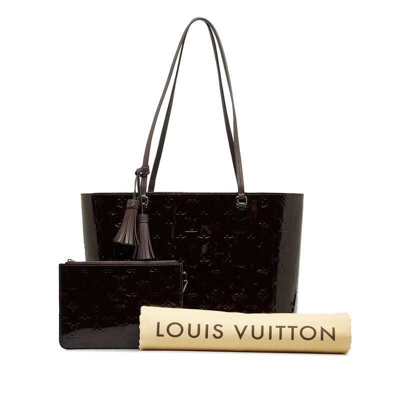 Louis Vuitton Monogram Verney Long Beach MM Tortoise Bag M90475 Amarant Pearl Patent Leather  Louis Vuitton