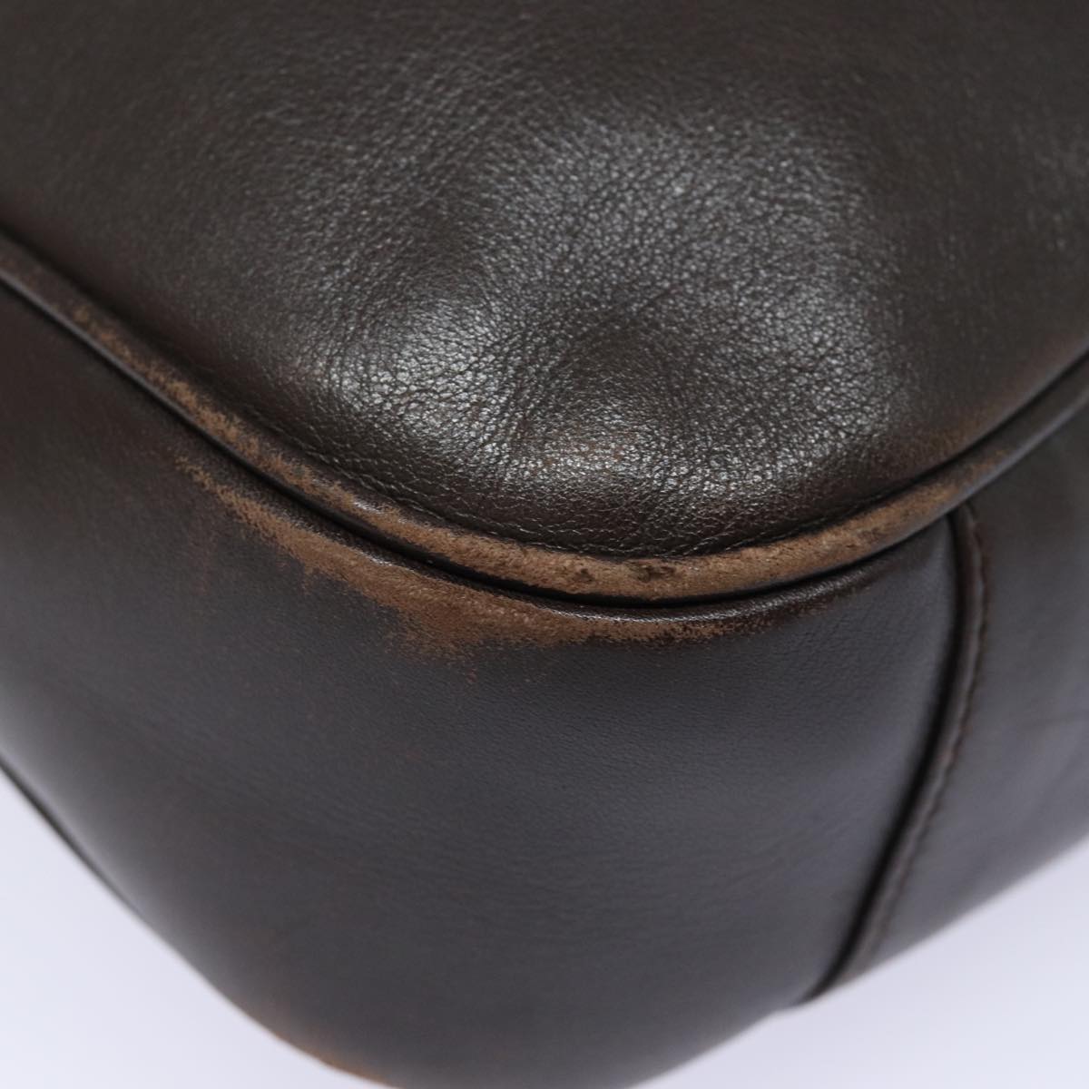 GUCCI Bamboo Shoulder Bag Leather 2way Brown 001 1998 1638 78085