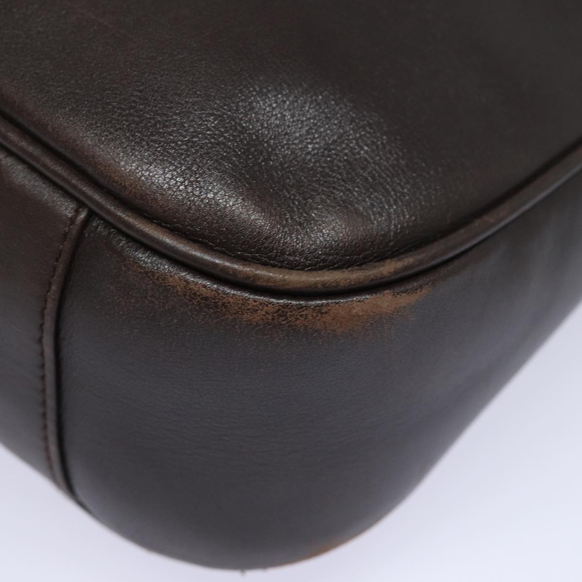 GUCCI Bamboo Shoulder Bag Leather 2way Brown 001 1998 1638 78085