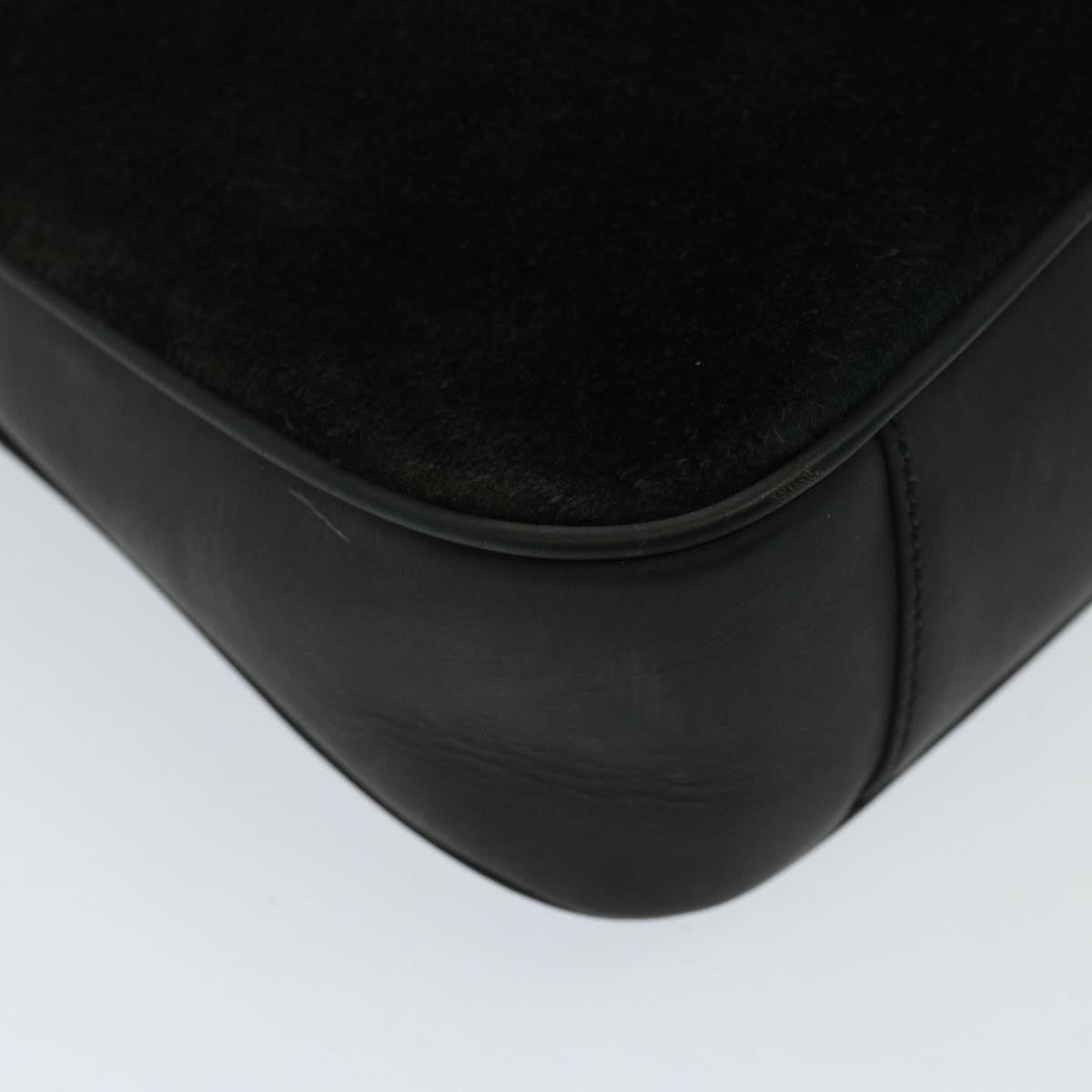 GUCCI Shoulder Bag Leather Suede 2way Black 001 2058 1638 0 78087