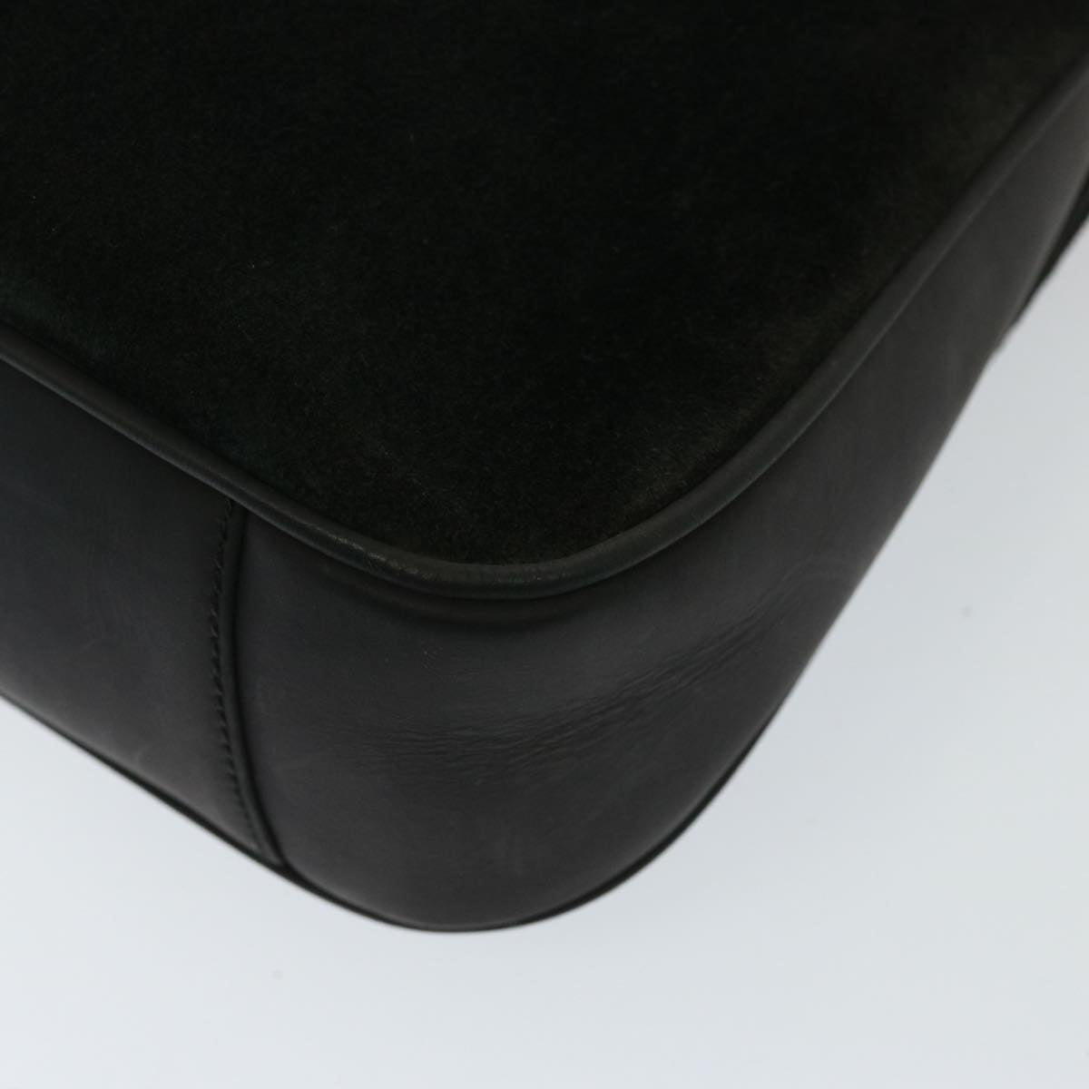GUCCI Shoulder Bag Leather Suede 2way Black 001 2058 1638 0 78087