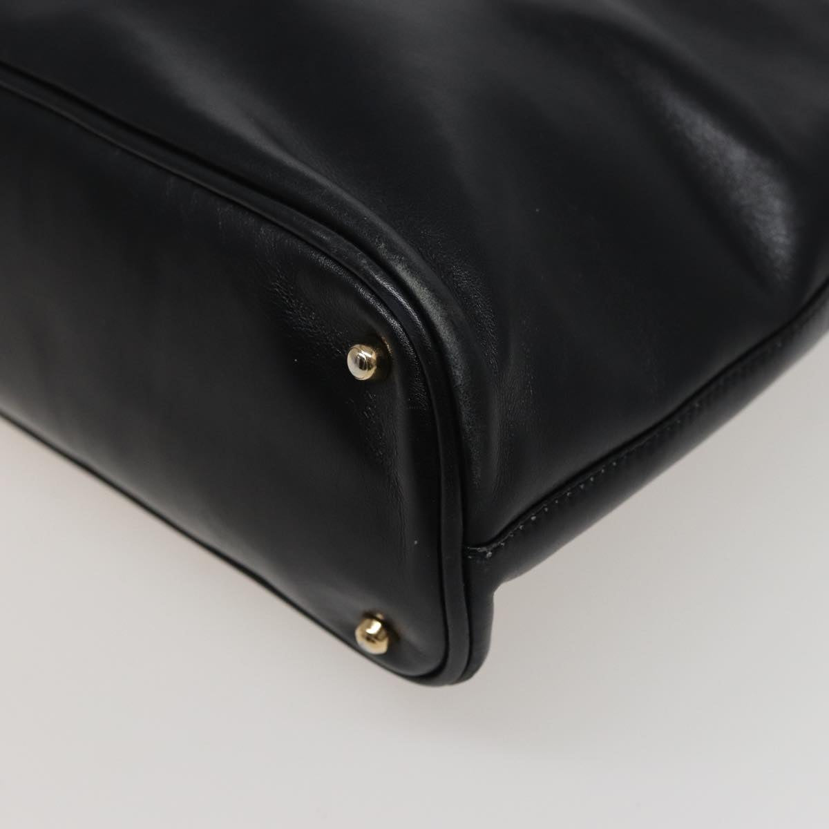 GUCCI Bamboo Shoulder Bag Leather 2way Black 000 1186 0289 78089