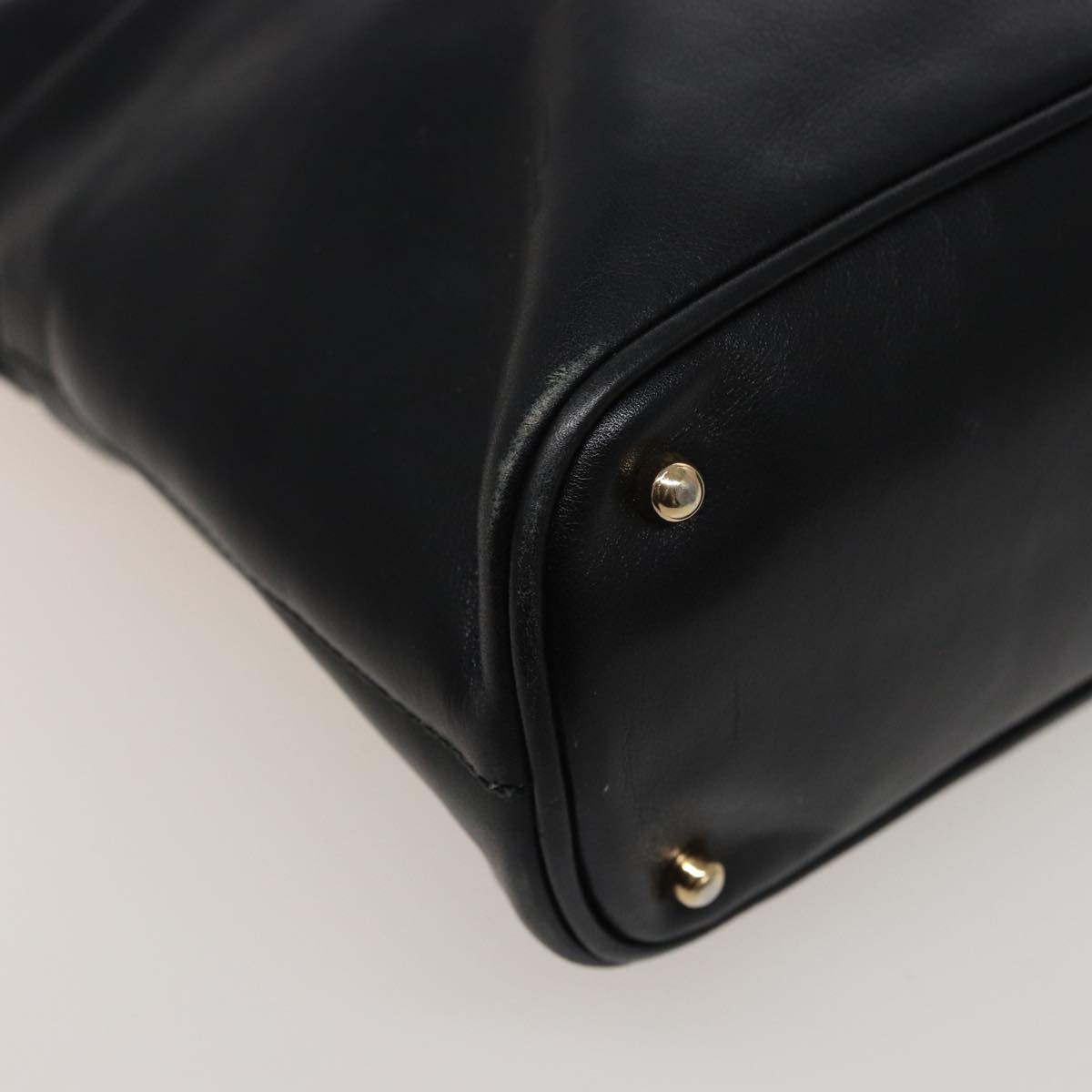 GUCCI Bamboo Shoulder Bag Leather 2way Black 000 1186 0289 78089