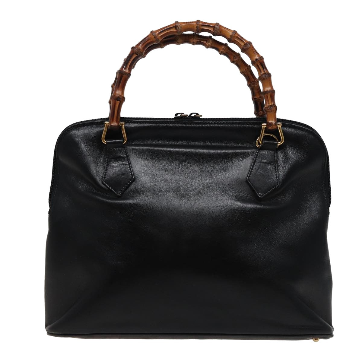 GUCCI Bamboo Shoulder Bag Leather 2way Black 000 1186 0289 78089