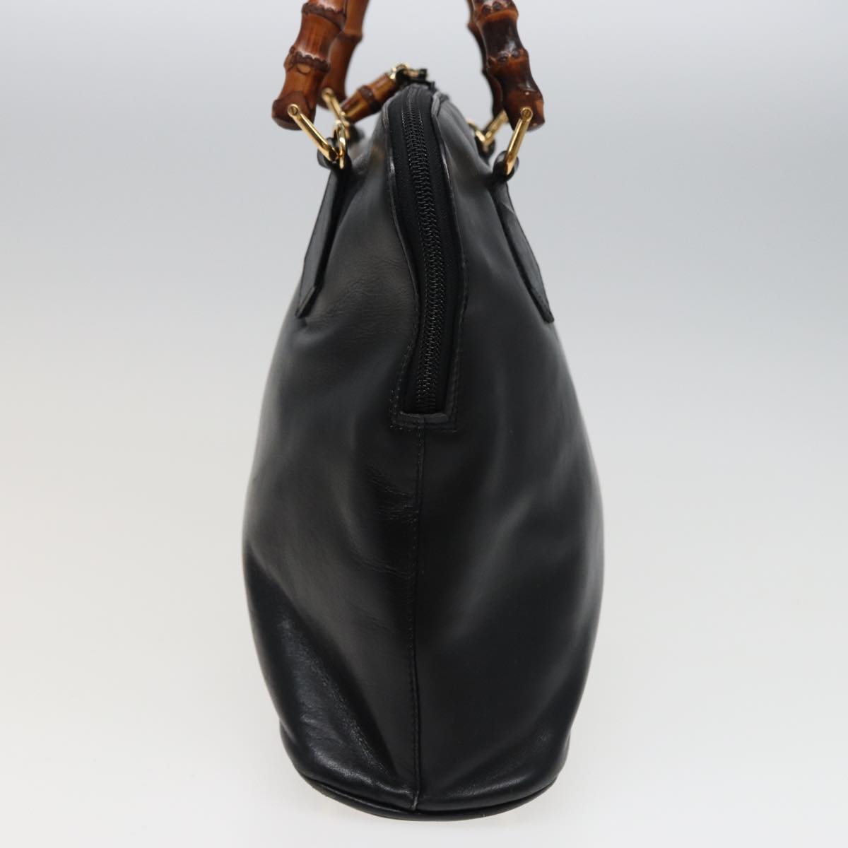 GUCCI Bamboo Shoulder Bag Leather 2way Black 000 1186 0289 78089