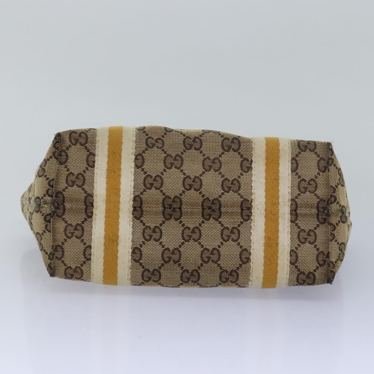 GUCCI GG Canvas Sherry Line Hand Bag Beige White 139261 78091