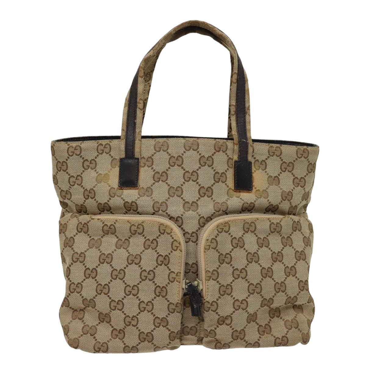GUCCI GG Canvas Hand Bag Beige 002 1080 78093