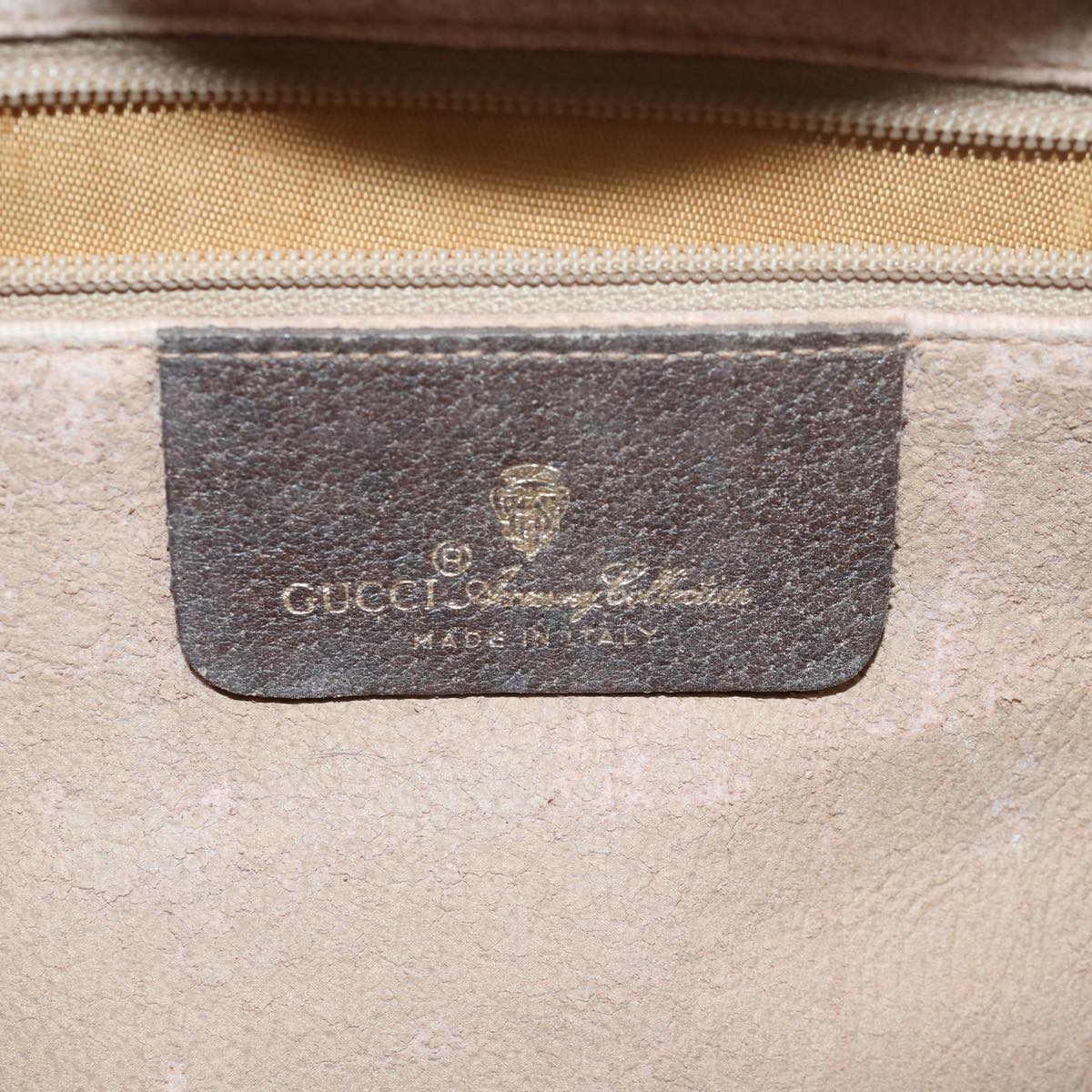 GUCCI GG Supreme Web Sherry Line Shoulder Bag PVC Beige 904 02 084 78097