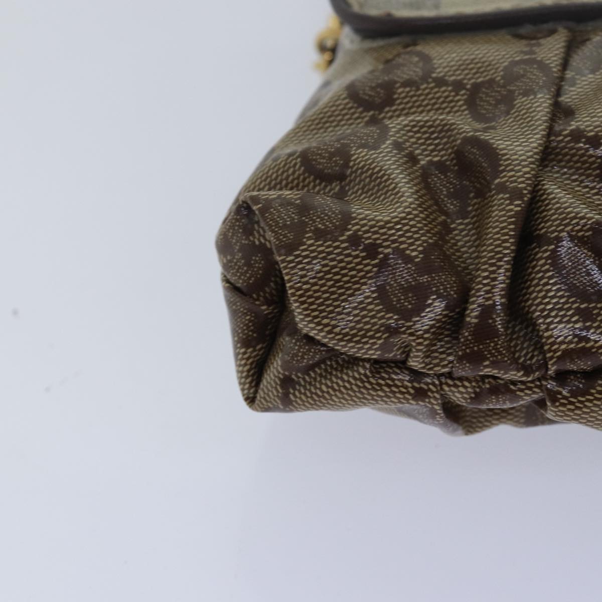 GUCCI GG Crystal Hysteria Chain Shoulder Bag Beige 208710 78098