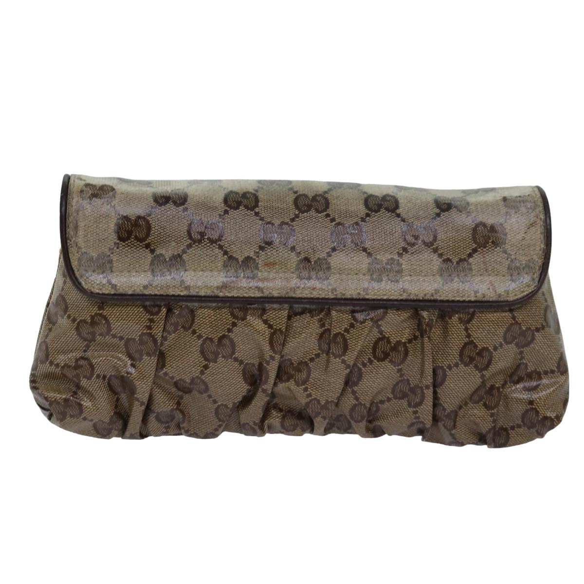 GUCCI GG Crystal Hysteria Chain Shoulder Bag Beige 208710 78098