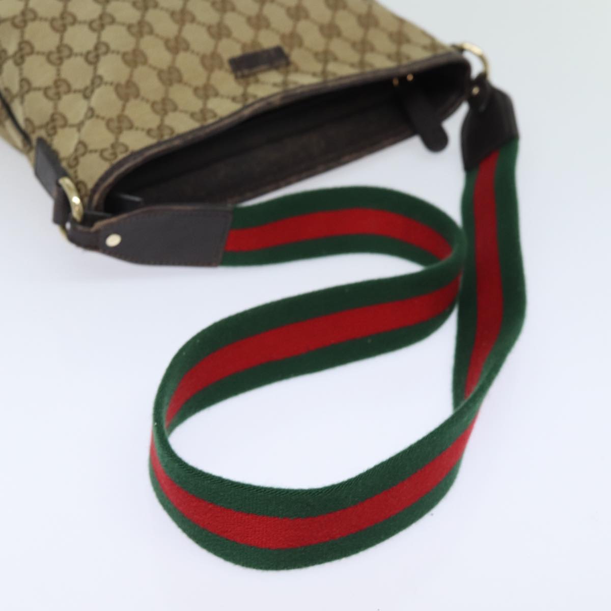 GUCCI GG Canvas Web Sherry Line Shoulder Bag Outlet 2way Beige 388927 78234