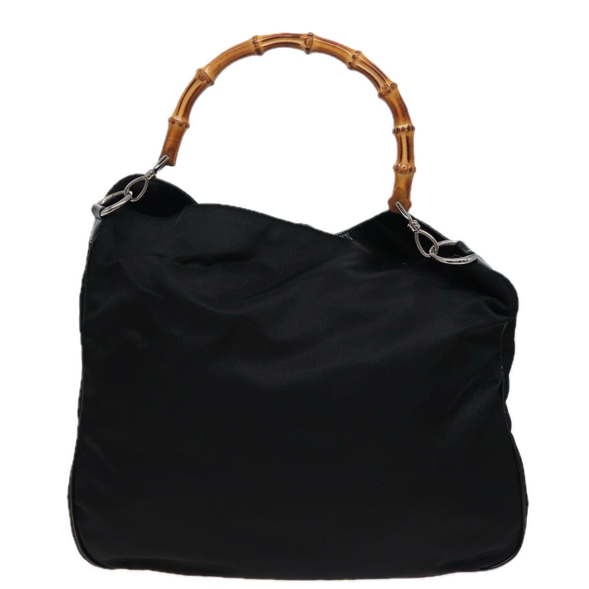 GUCCI Bamboo Shoulder Bag Nylon Black 001 2404 1577 78241