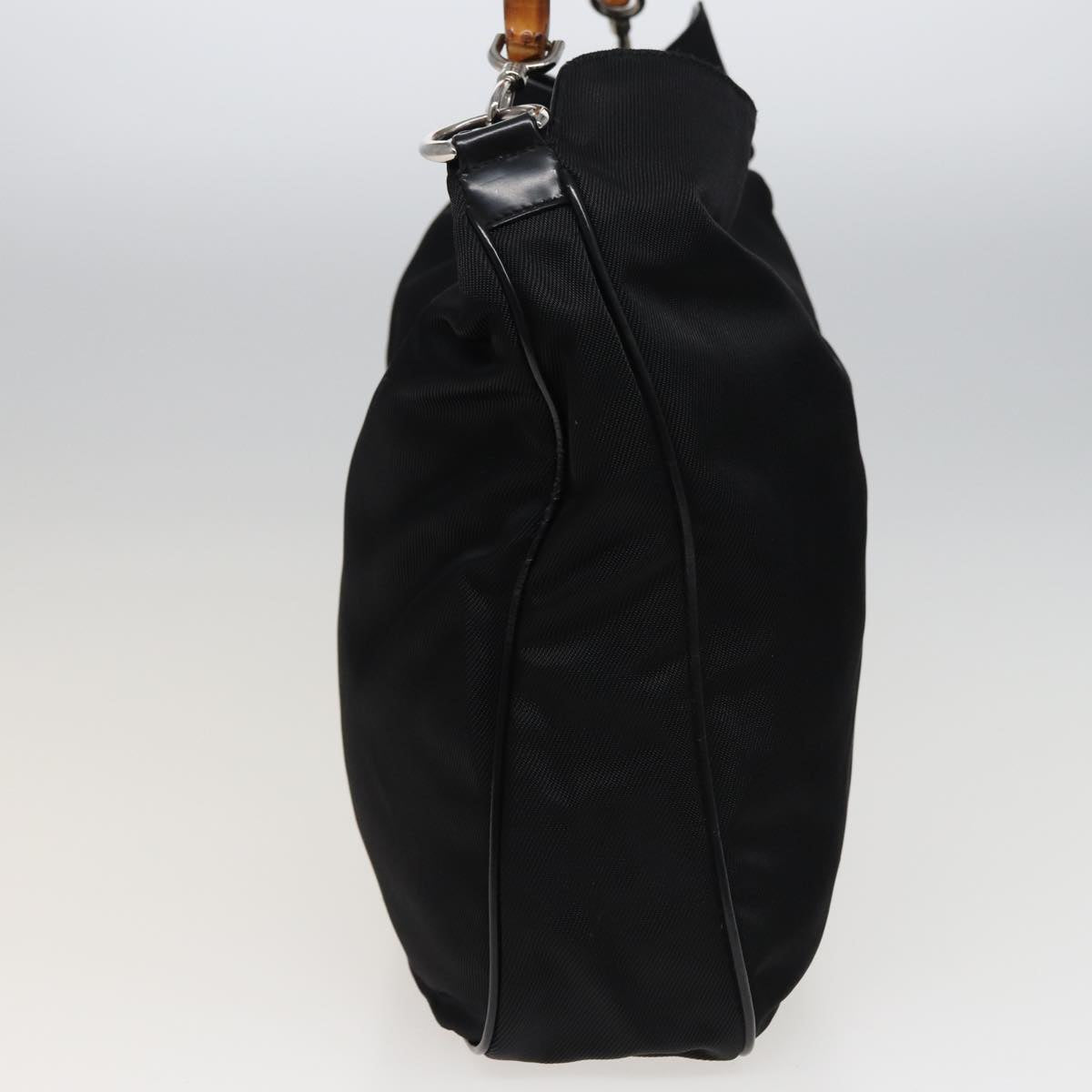 GUCCI Bamboo Shoulder Bag Nylon Black 001 2404 1577 78241