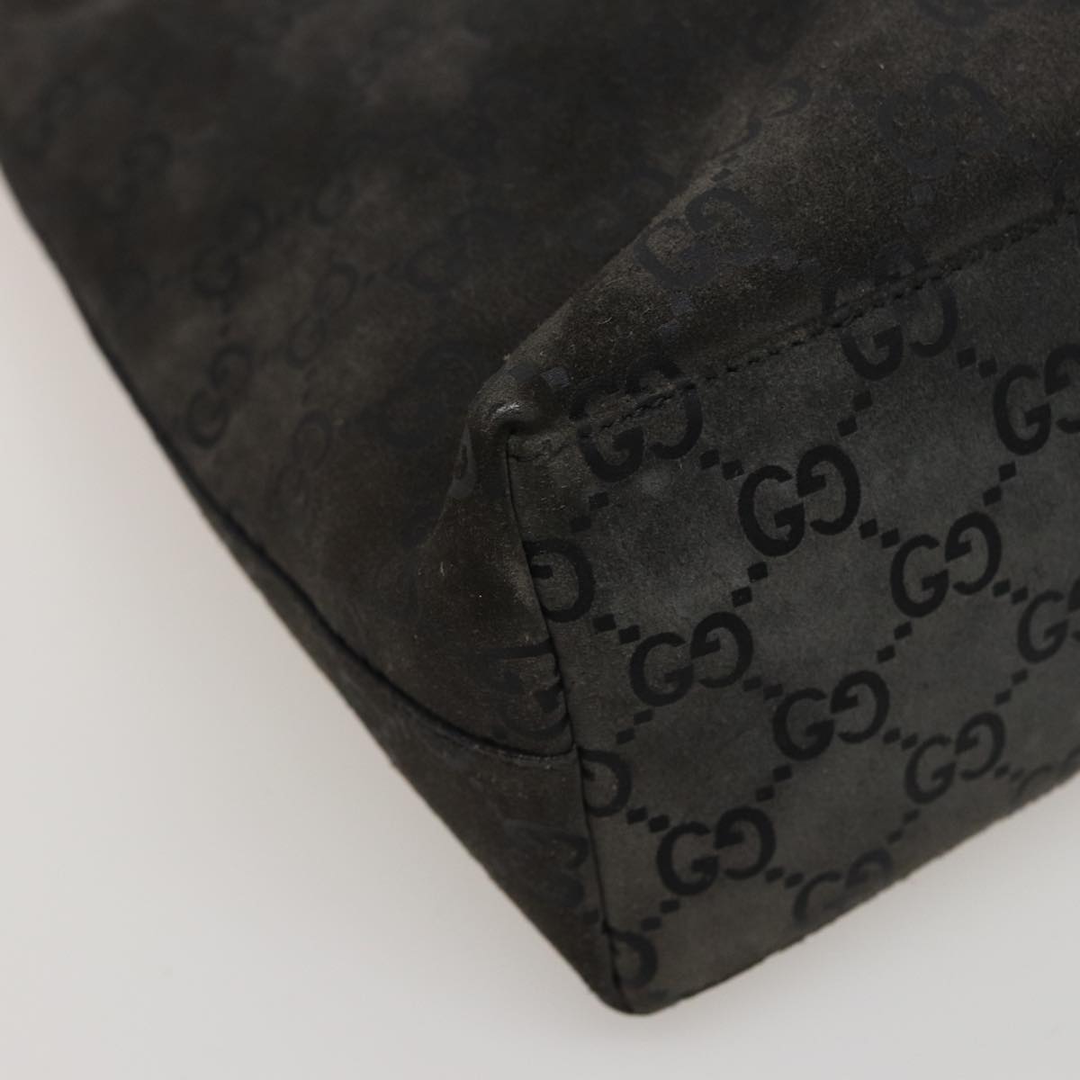 GUCCI GG Canvas Bamboo  Suede Gray 001 2046 3007 78243
