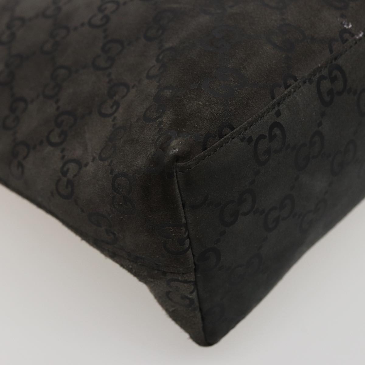 GUCCI GG Canvas Bamboo  Suede Gray 001 2046 3007 78243