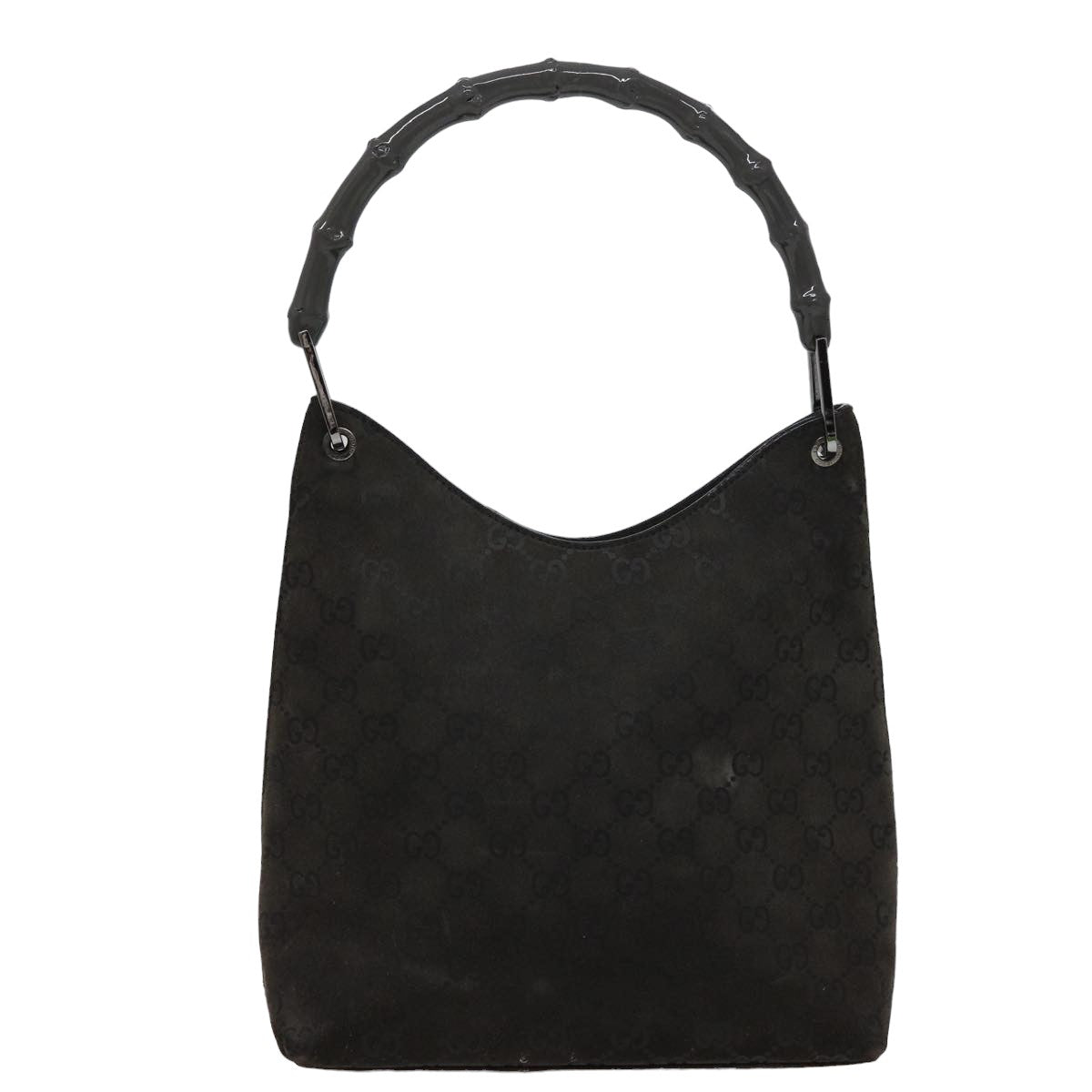 GUCCI GG Canvas Bamboo  Suede Gray 001 2046 3007 78243