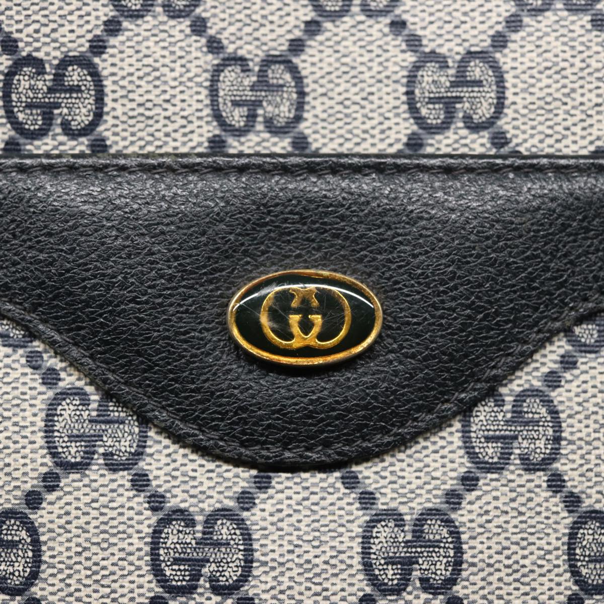 GUCCI GG Supreme Sherry Line Tote Bag PVC Leather Navy Red 39 02 003 78244