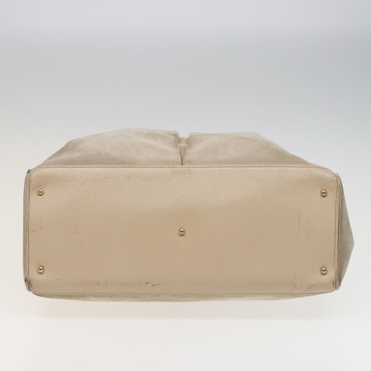 GUCCI Bamboo Tote Bag Suede 2way Beige 002 2855 0322 0 78245