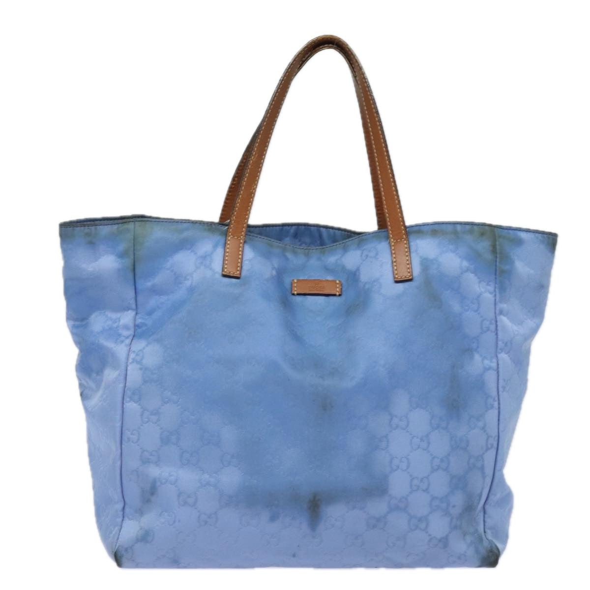 GUCCI GG Canvas Tote Bag Blue 282439 78251