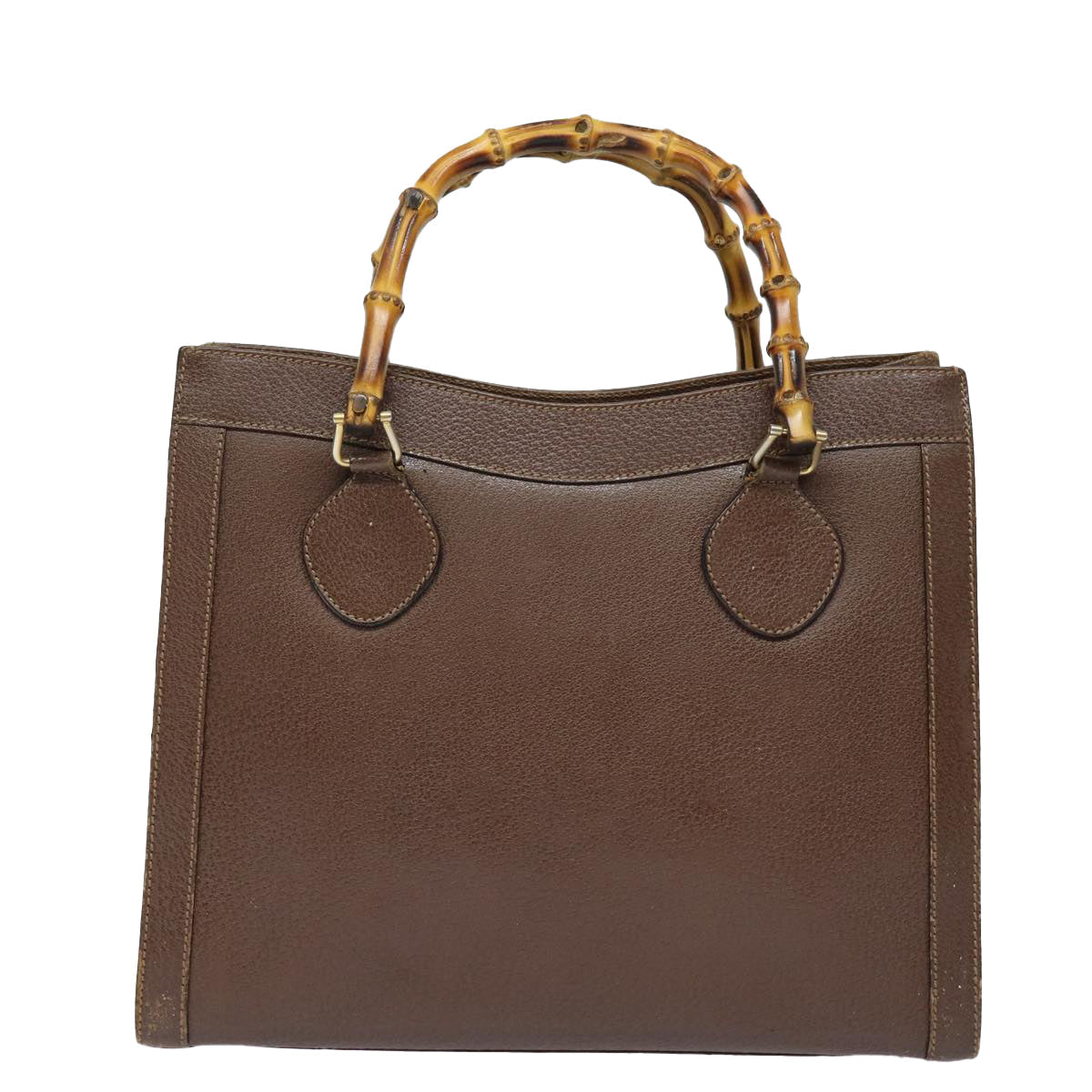 GUCCI Bamboo Tote Bag Leather Brown 002 1186 0260 78252