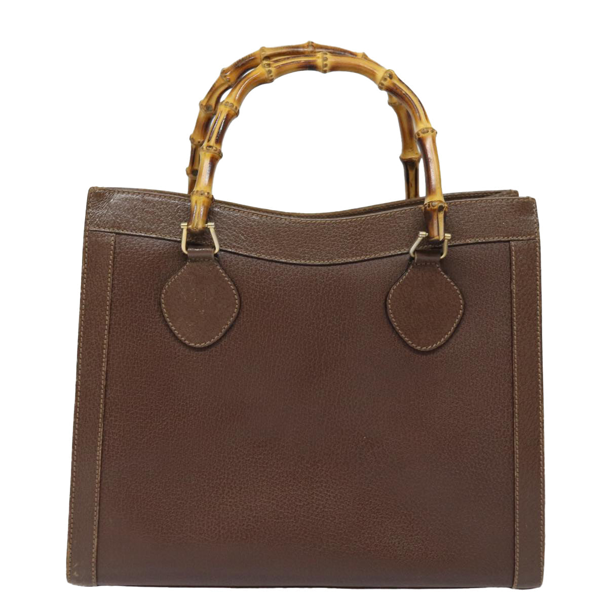 GUCCI Bamboo Tote Bag Leather Brown 002 1186 0260 78252