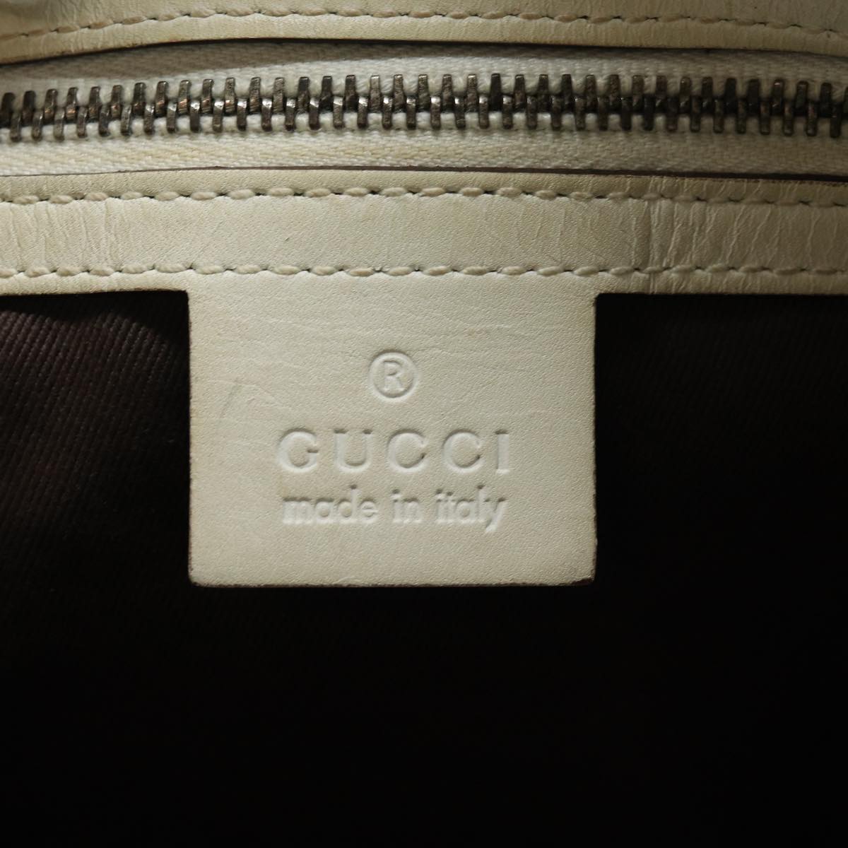 GUCCI GG Canvas Hand Bag Cream 107757 78253