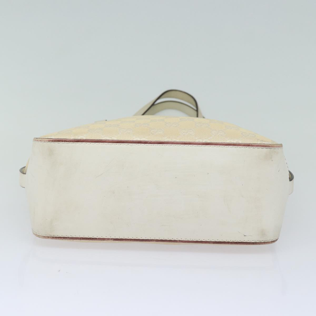 GUCCI GG Canvas Hand Bag Cream 107757 78253