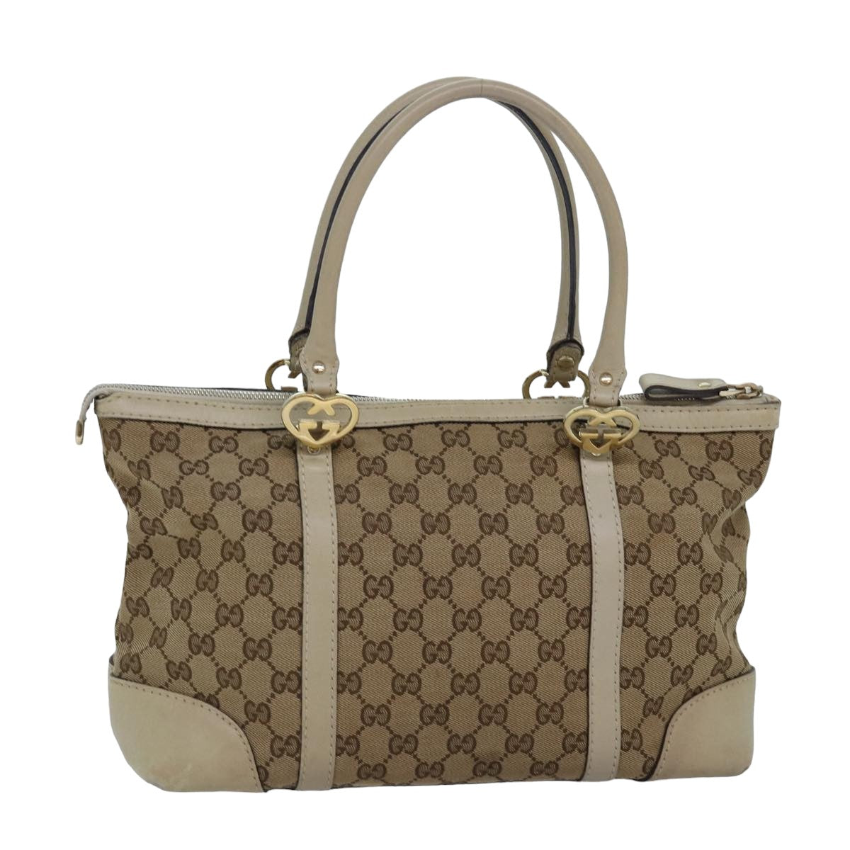 GUCCI GG Canvas Tote Bag Beige 257069 78293