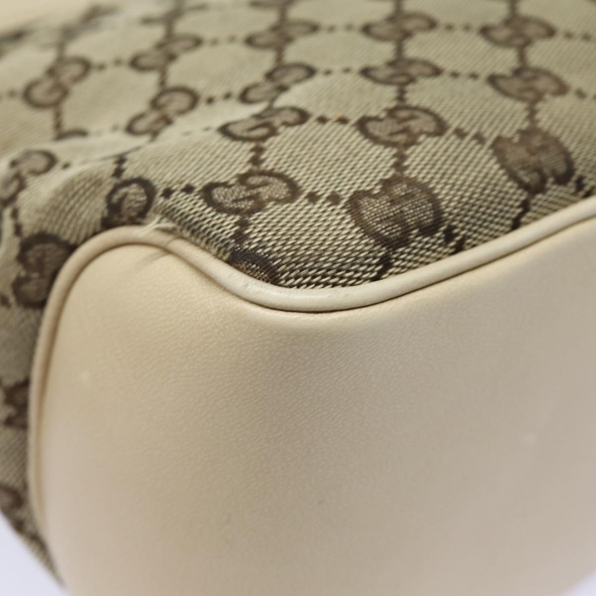 GUCCI GG Canvas Shoulder Bag Beige 109143 78342
