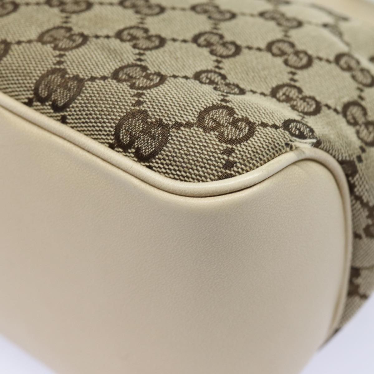 GUCCI GG Canvas Shoulder Bag Beige 109143 78342