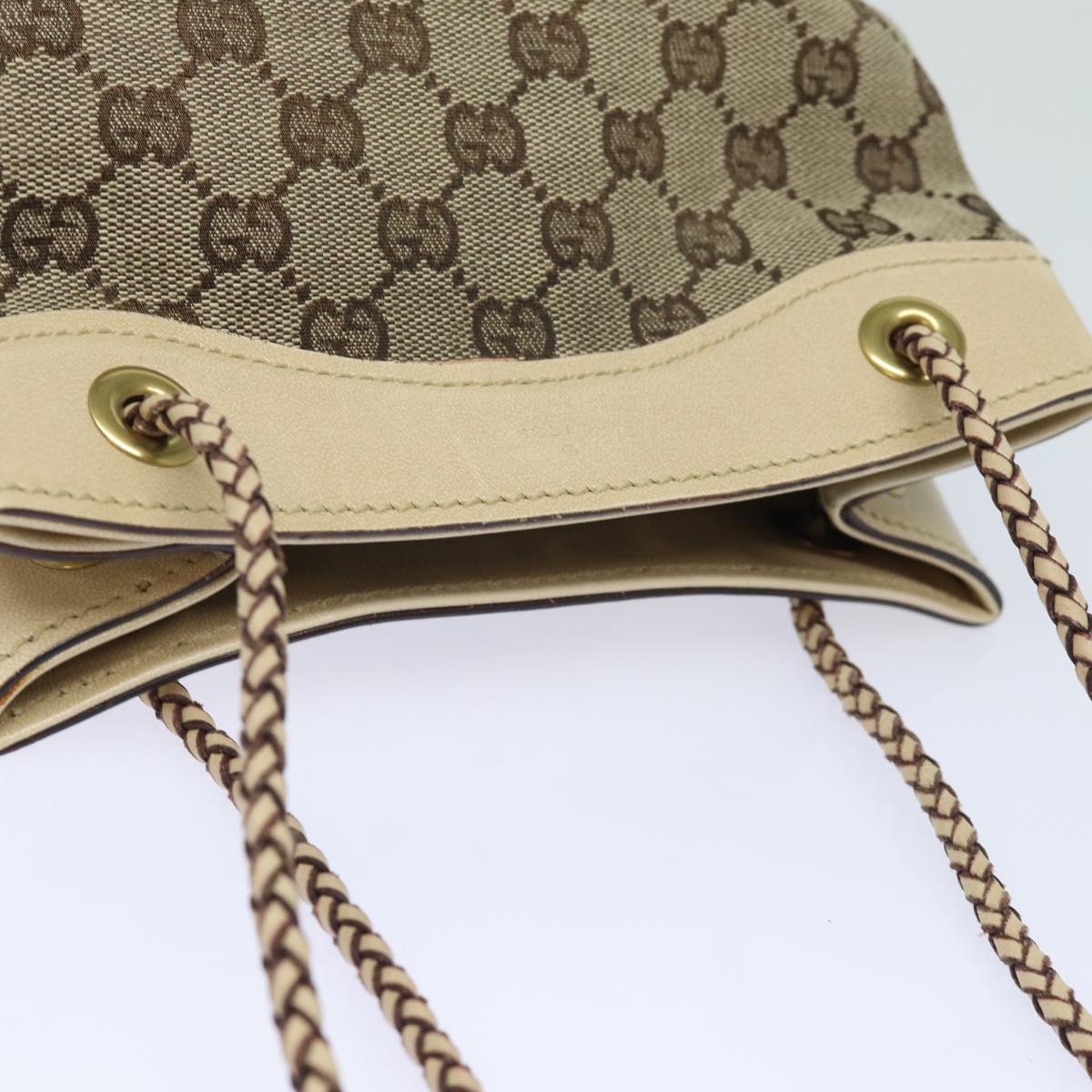 GUCCI GG Canvas Shoulder Bag Beige 109143 78342