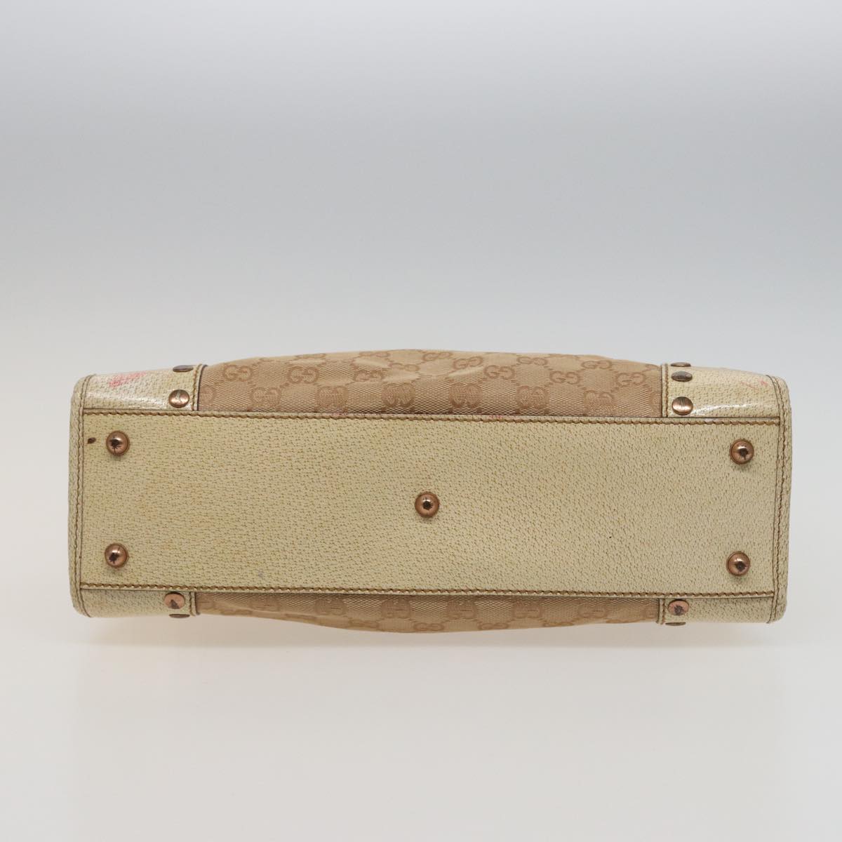 GUCCI GG Canvas Hand Bag Beige 124260 78343