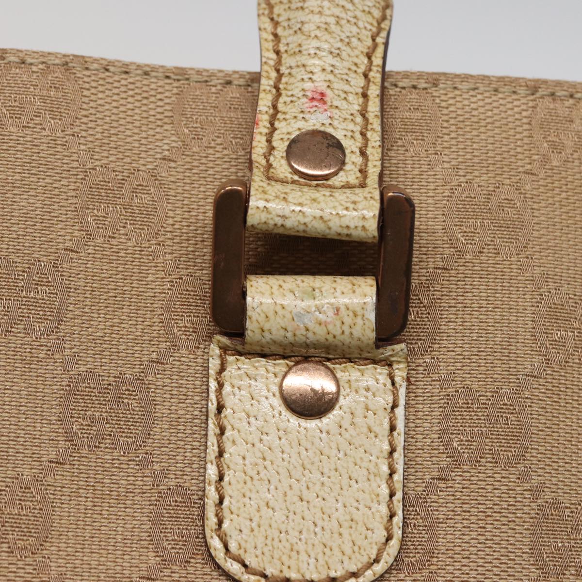 GUCCI GG Canvas Hand Bag Beige 124260 78343