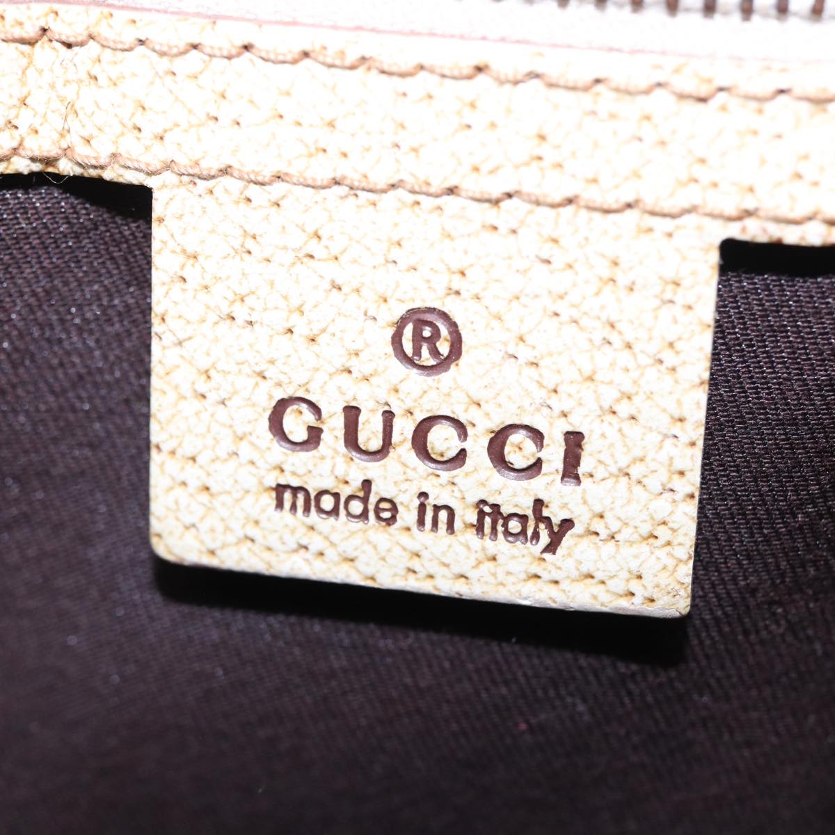 GUCCI GG Canvas Hand Bag Beige 124260 78343
