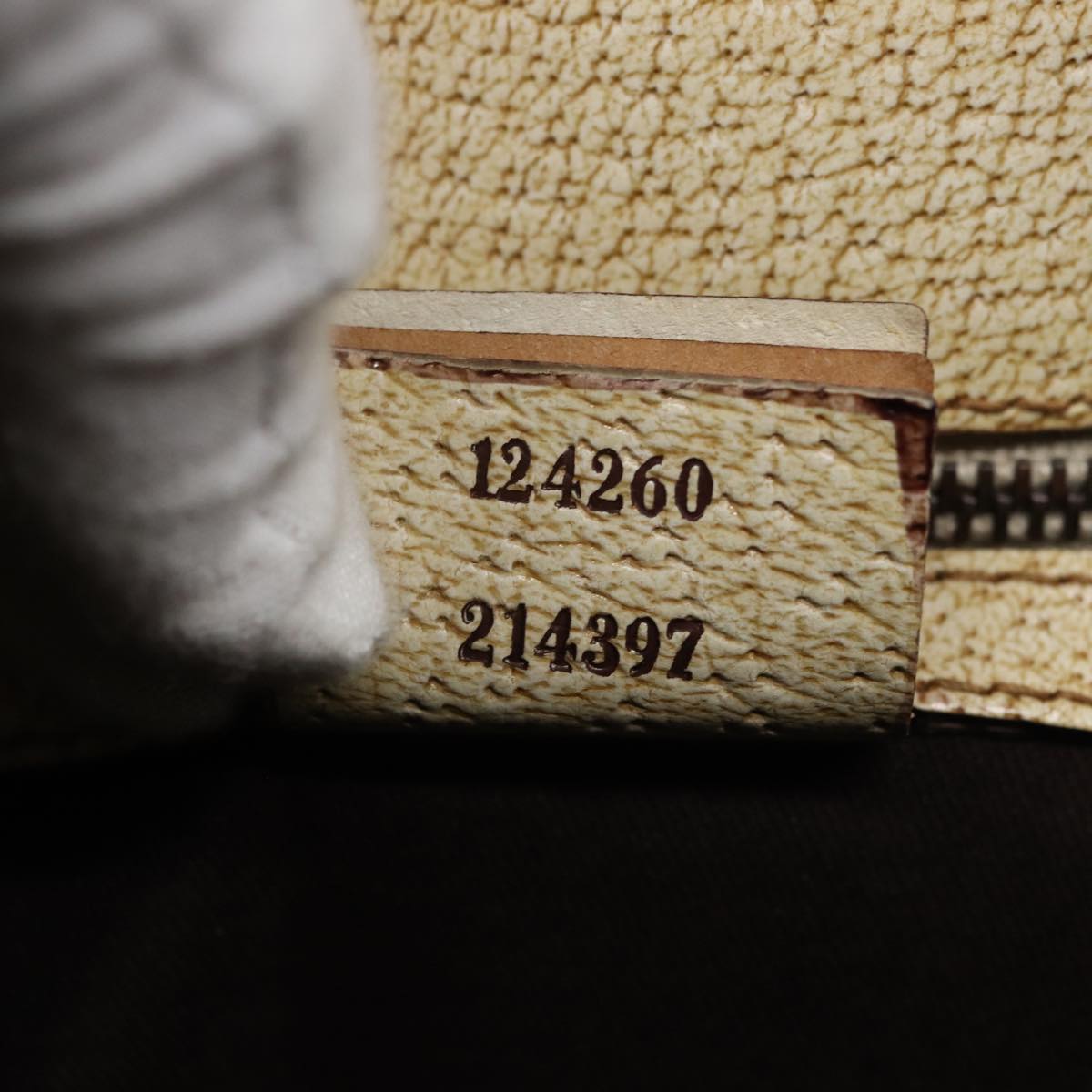 GUCCI GG Canvas Hand Bag Beige 124260 78343