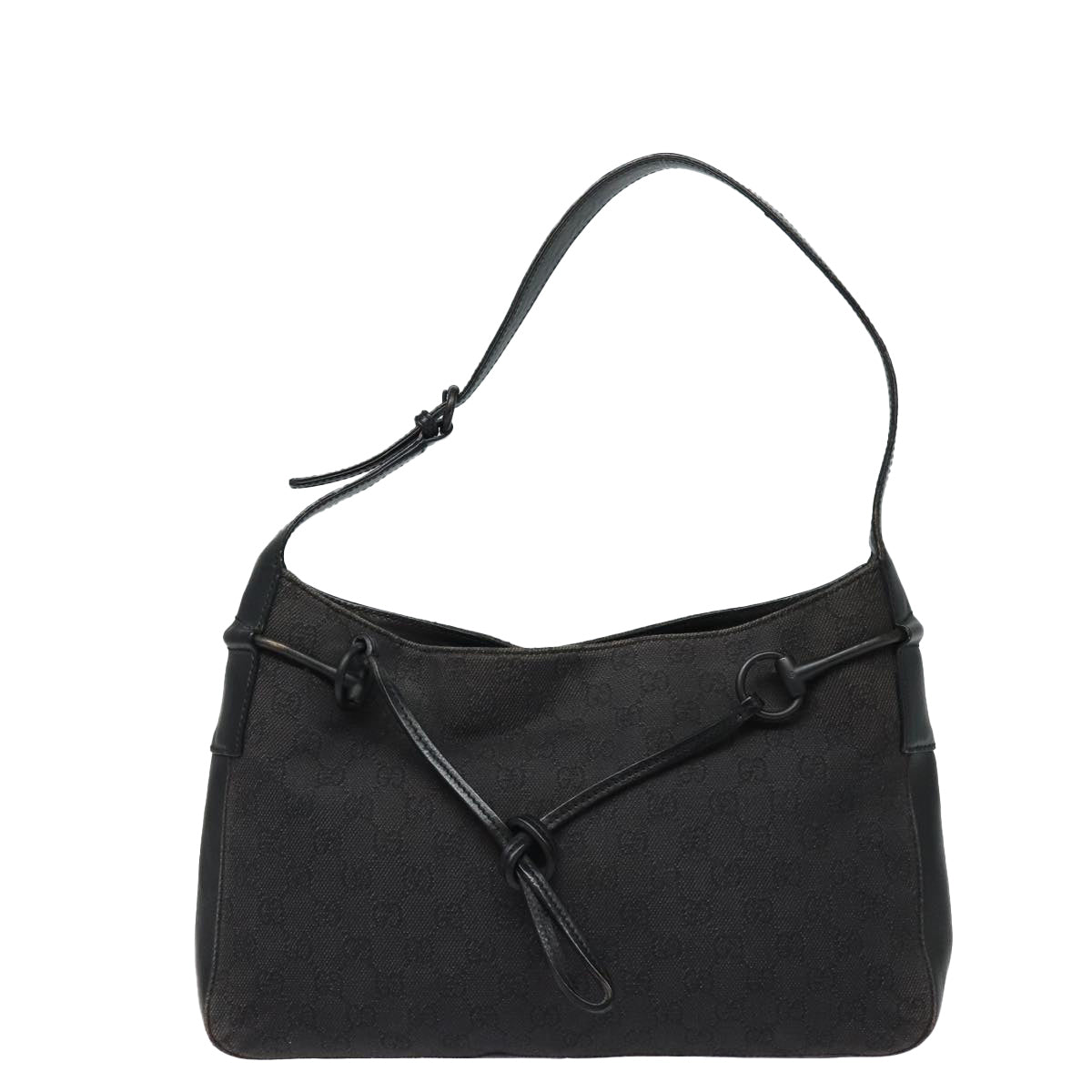 GUCCI GG Canvas Shoulder Bag Black 101975 78344