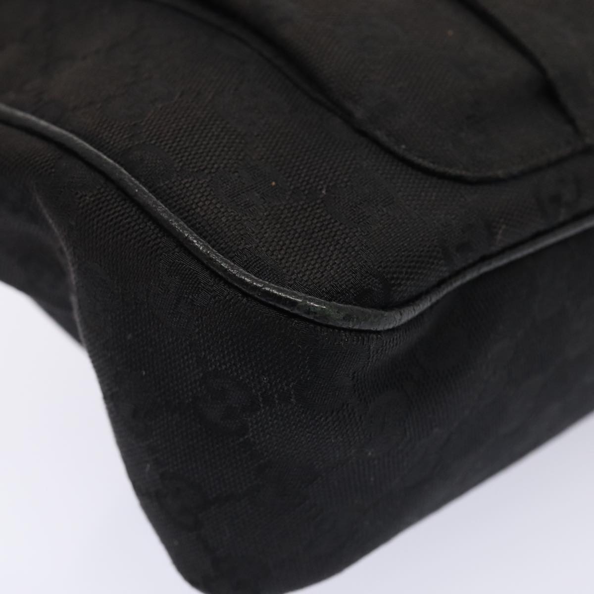 GUCCI GG Canvas Shoulder Bag Black 131211 78361