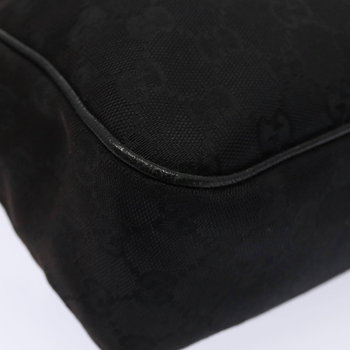 GUCCI GG Canvas Shoulder Bag Black 131211 78361