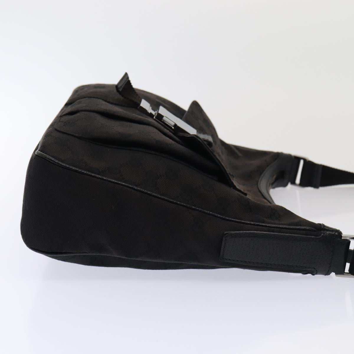 GUCCI GG Canvas Shoulder Bag Black 131211 78361