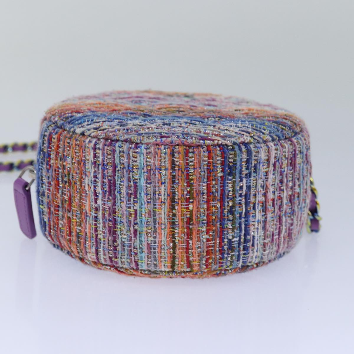 CHANEL Matelasse Chain Shoulder Bag Tweed Rainbow CC 78364S