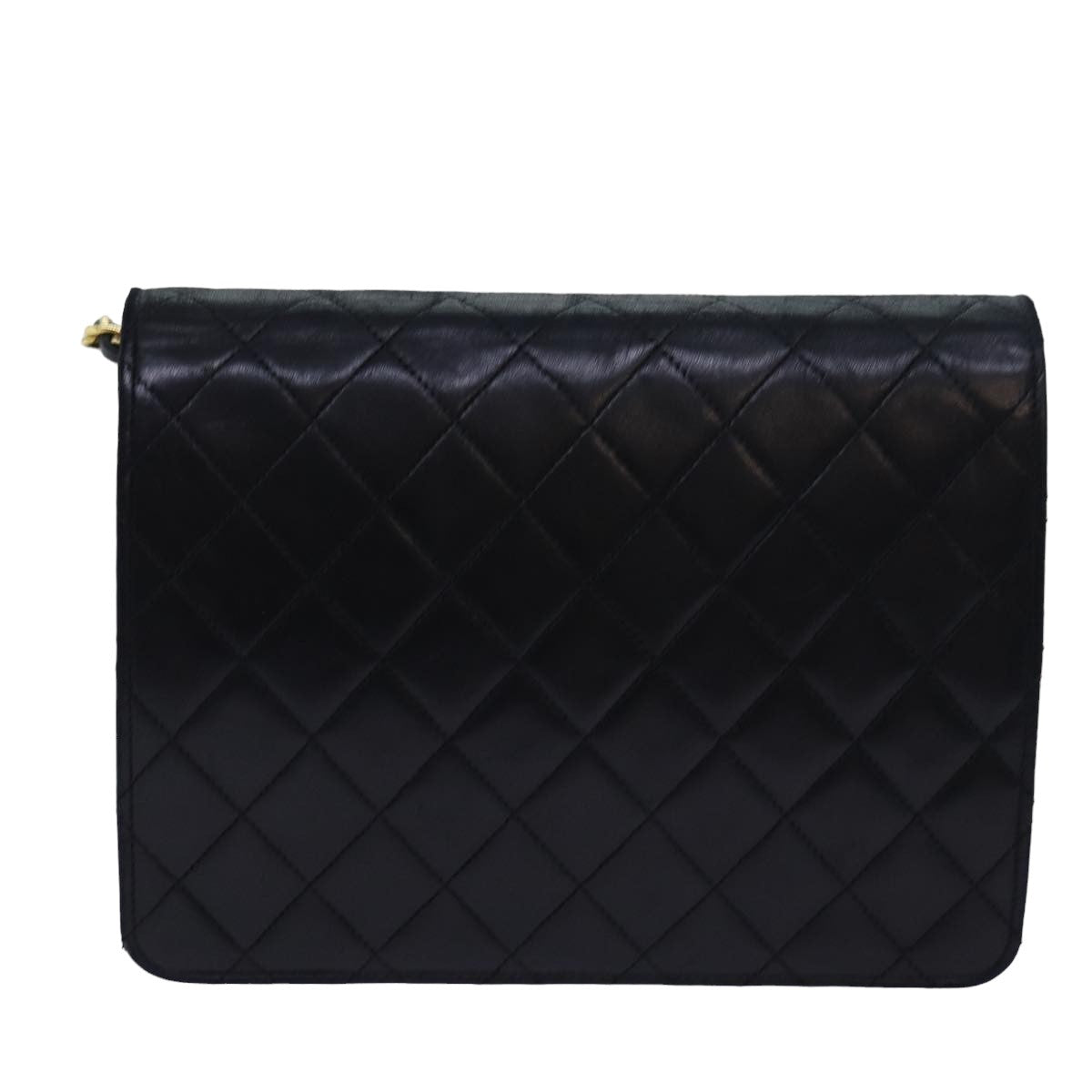CHANEL Matelasse Chain Shoulder Bag Lamb Skin Black CC 78416