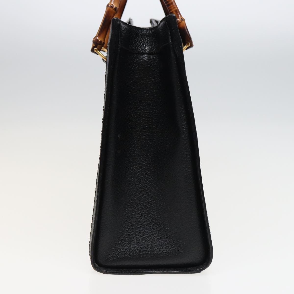 GUCCI Bamboo Hand Bag Leather Black 78439