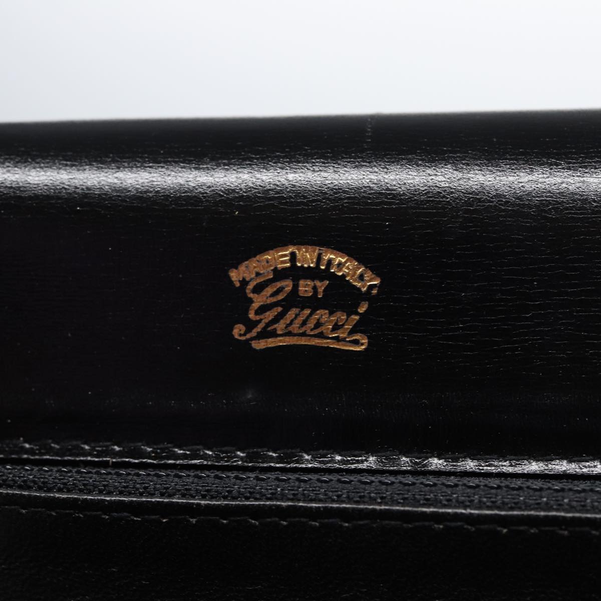 GUCCI Shoulder Bag Leather Black 78441