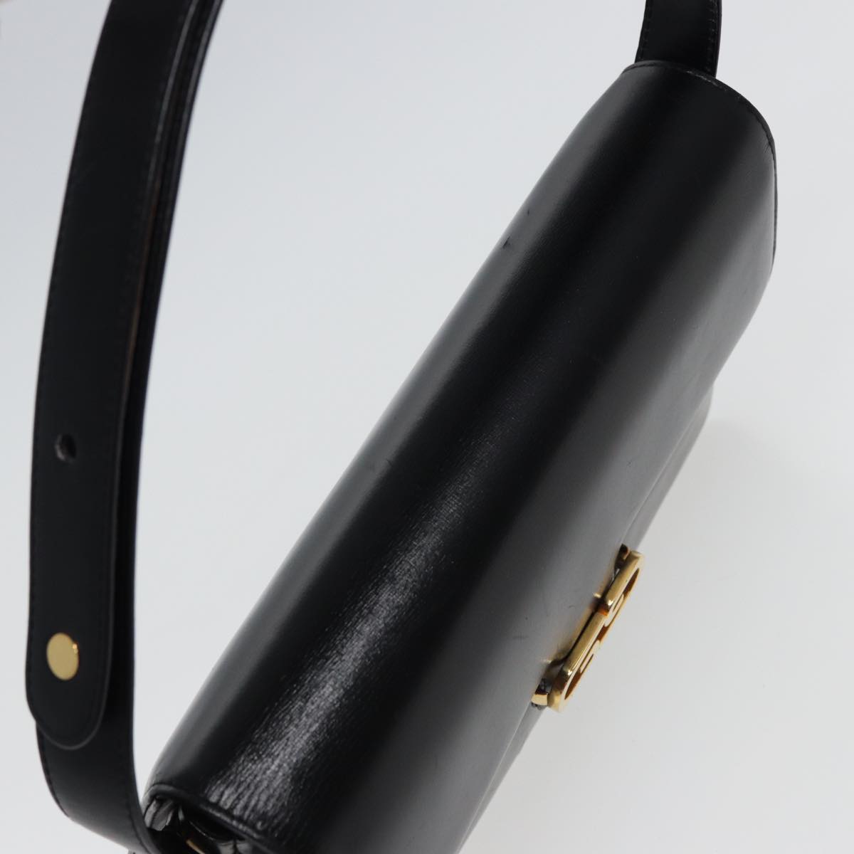 GUCCI Shoulder Bag Leather Black 78441
