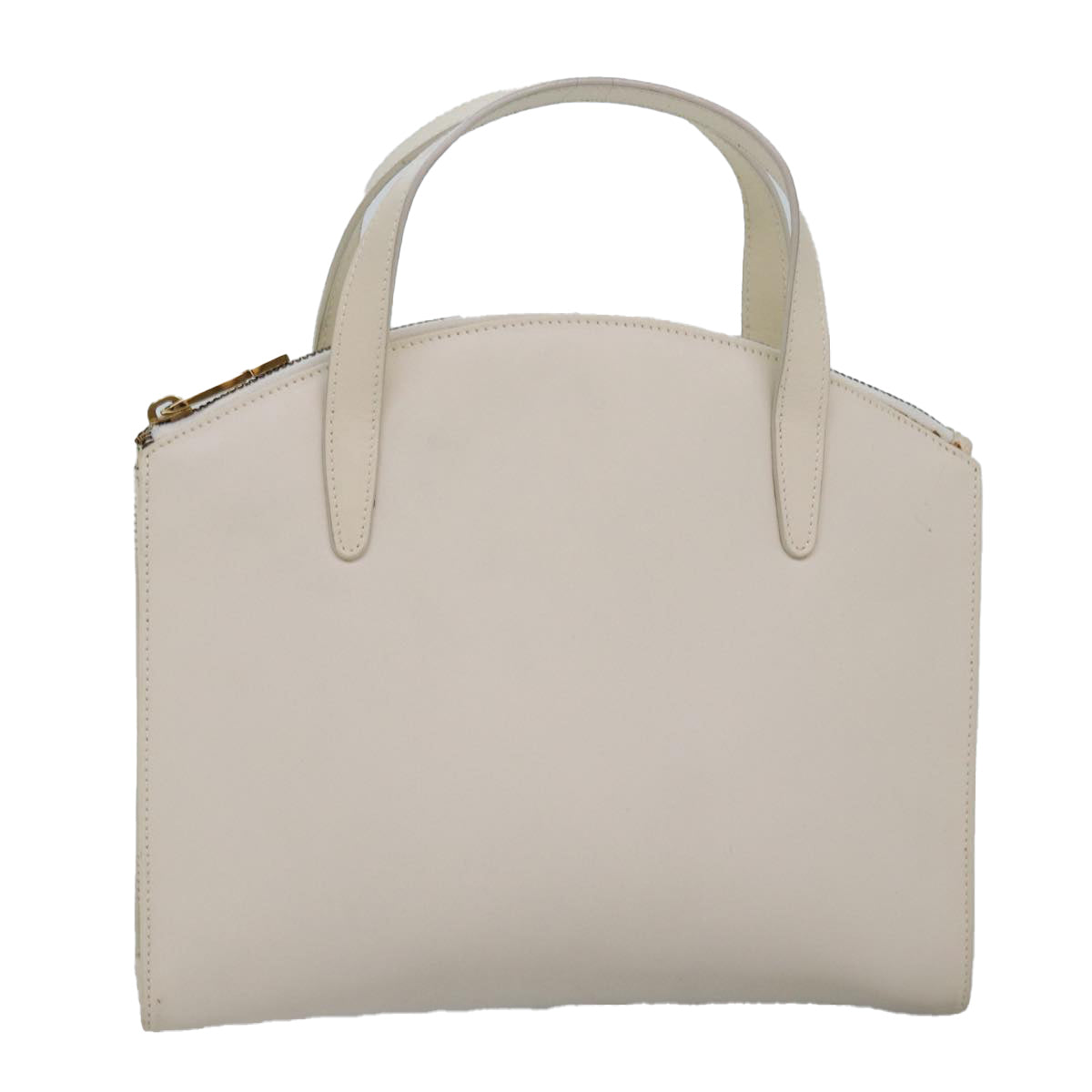 GUCCI Hand Bag Leather White 78475