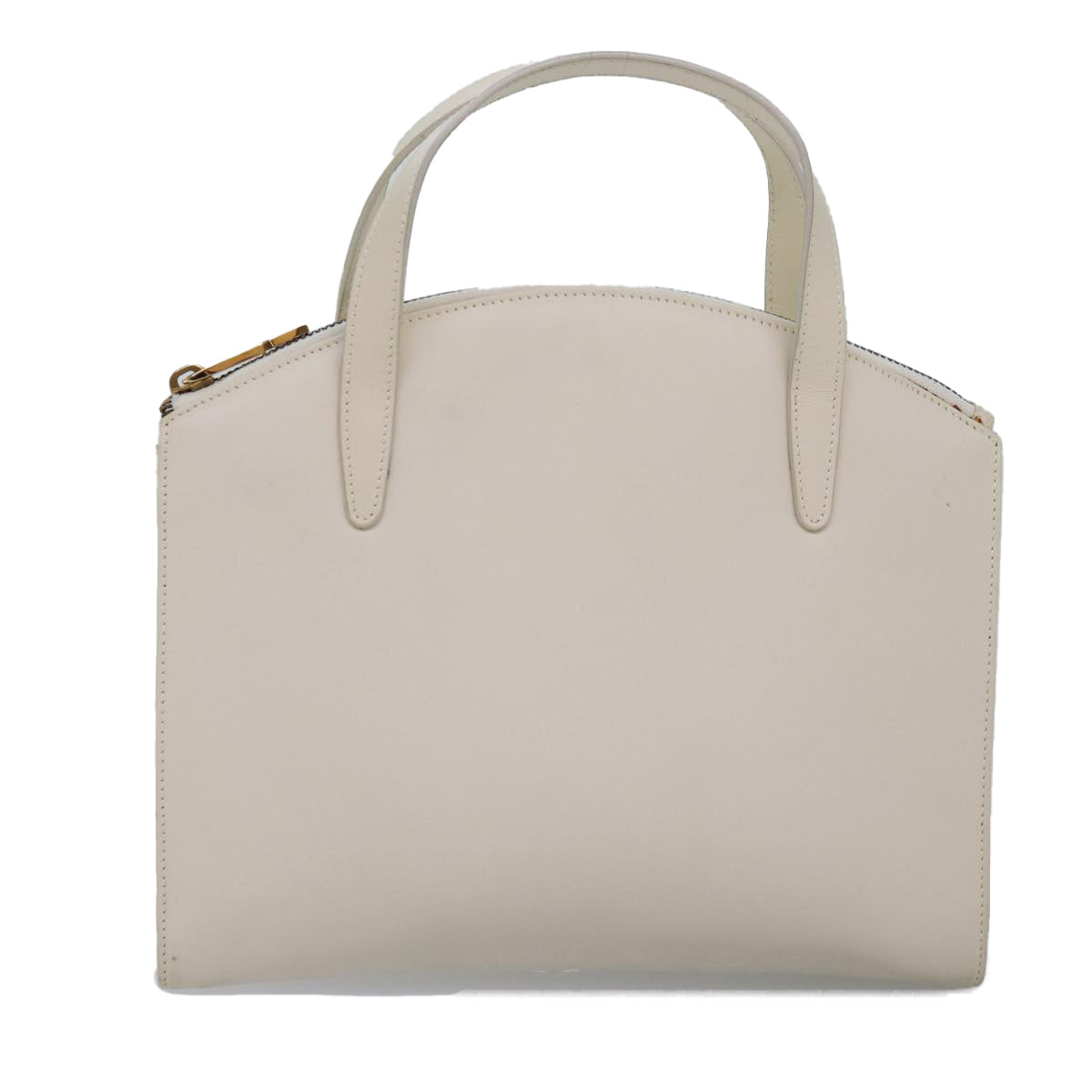 GUCCI Hand Bag Leather White 78475