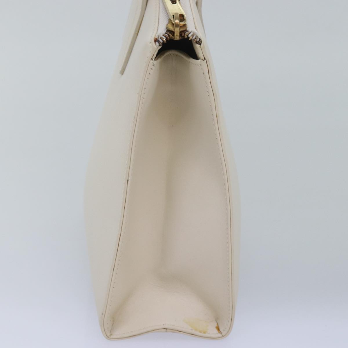 GUCCI Hand Bag Leather White 78475